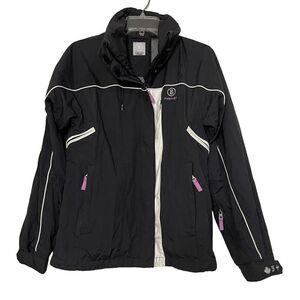 BOGNER FIRE + ICE BLACK SKI SNOWBOARDING FULL ZIP UP JACKET WOMEN SIZE 4 SMALL
